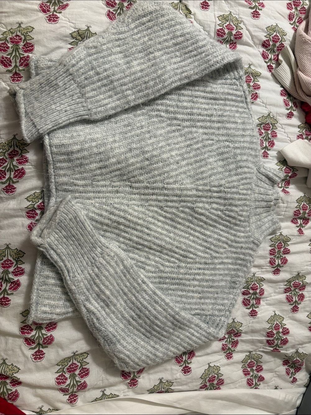 Light Gray Ribbed Women's Sweater - Brand: